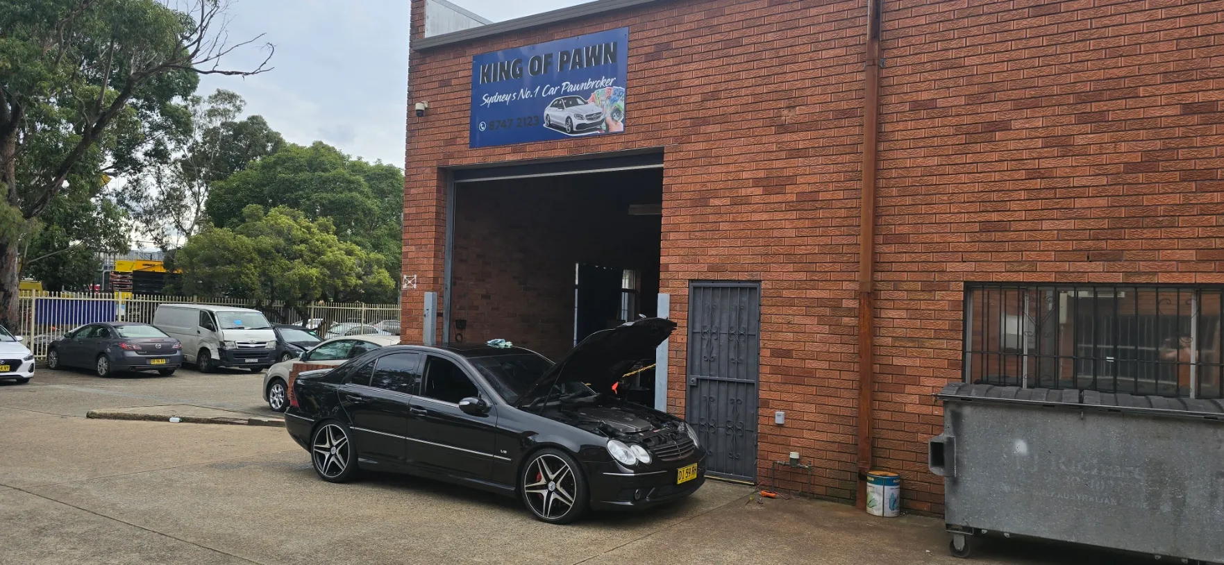 King of Pawn secure indoor warehouse in Cabramatta Sydney for car pawn loans